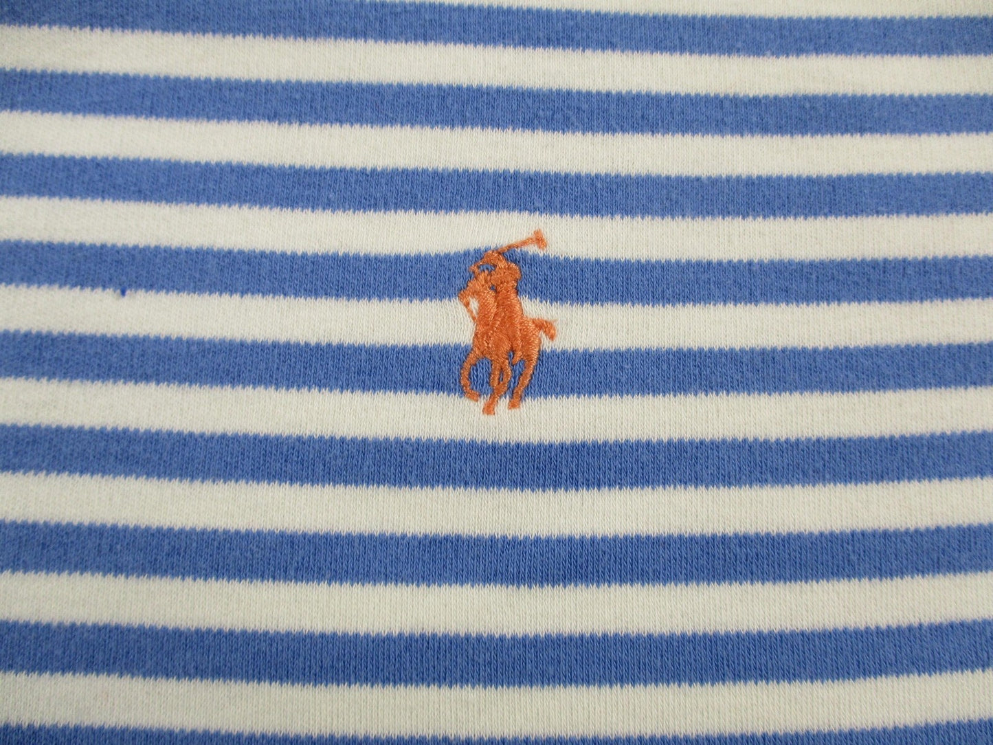 Polo By Ralph Lauren Polo Shirt Mens XL Blue White Striped Cotton Logo Casual1