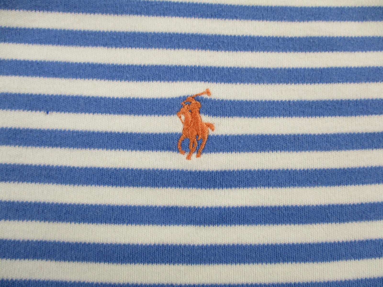 Polo By Ralph Lauren Polo Shirt Mens XL Blue White Striped Cotton Logo Casual1
