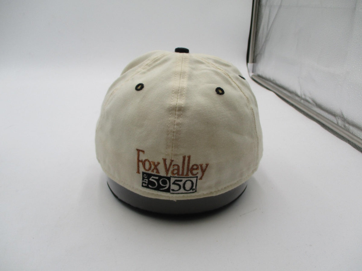 Fox Valley Hat Cap Fitted Mens 7 1/4 White Black Baseball 59FIFTY New Era6