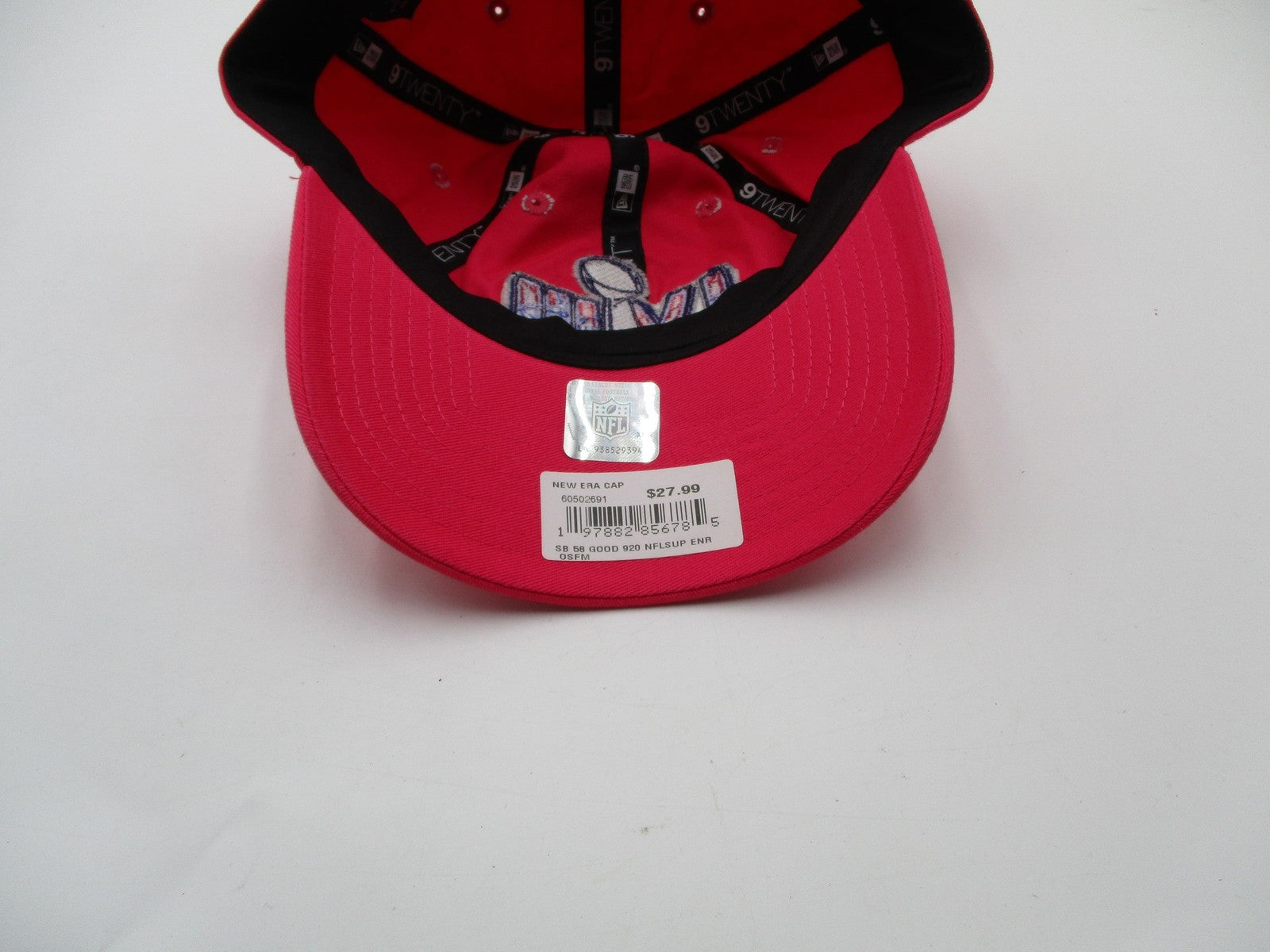 Super Bowl LVI Hat Cap Strap Back One Size Mens Pink NFL Football New Era NWT11