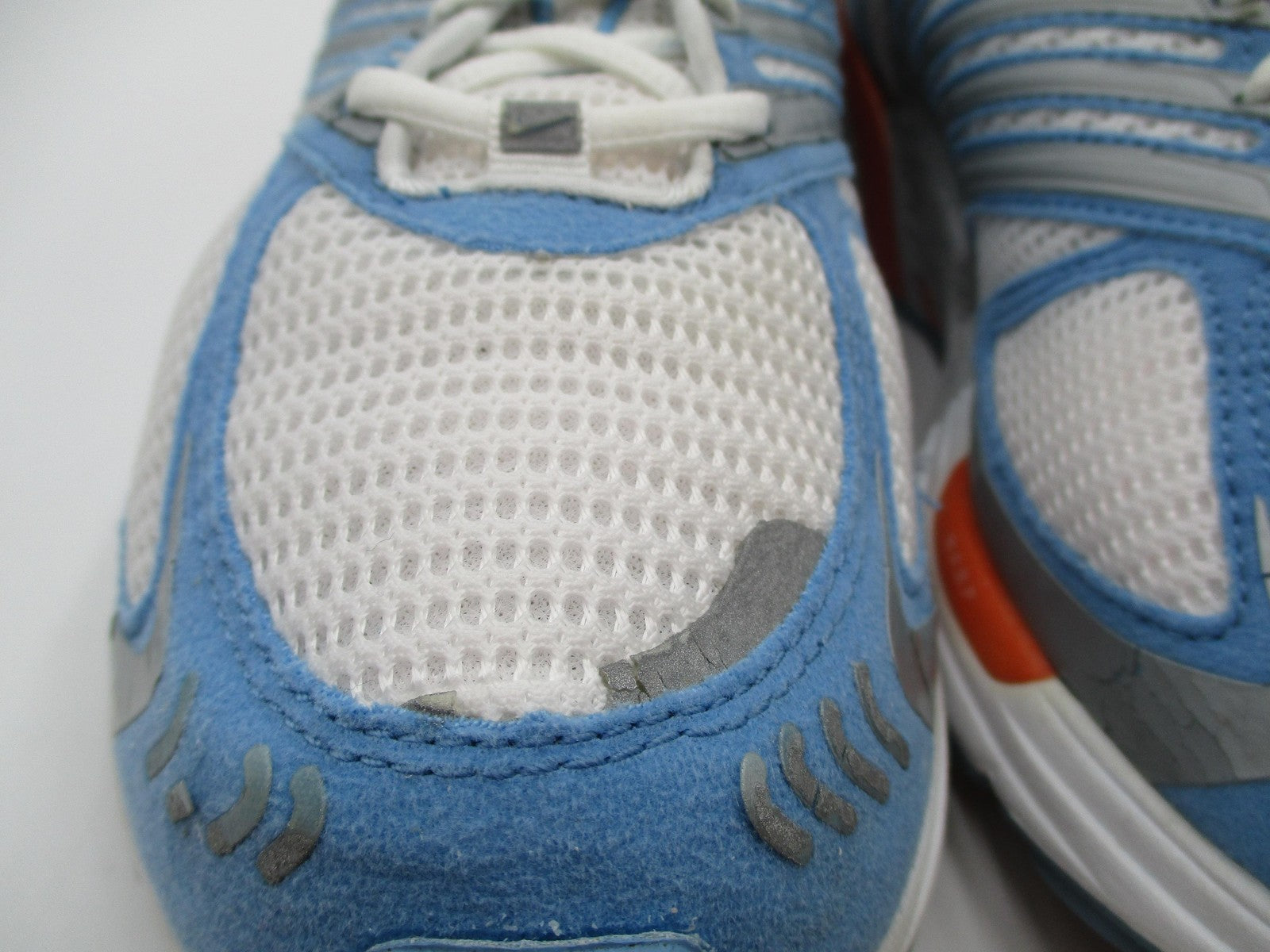 Vintage Nike Zoom Air Structure Shoes Women Sz 9.5 White Blue Orange Running 1T410