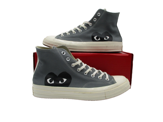 Converse x Comme des Garçons PLAY Chuck 70 Hi Shoes Mens Sz 10 Gray 171847C 1D20