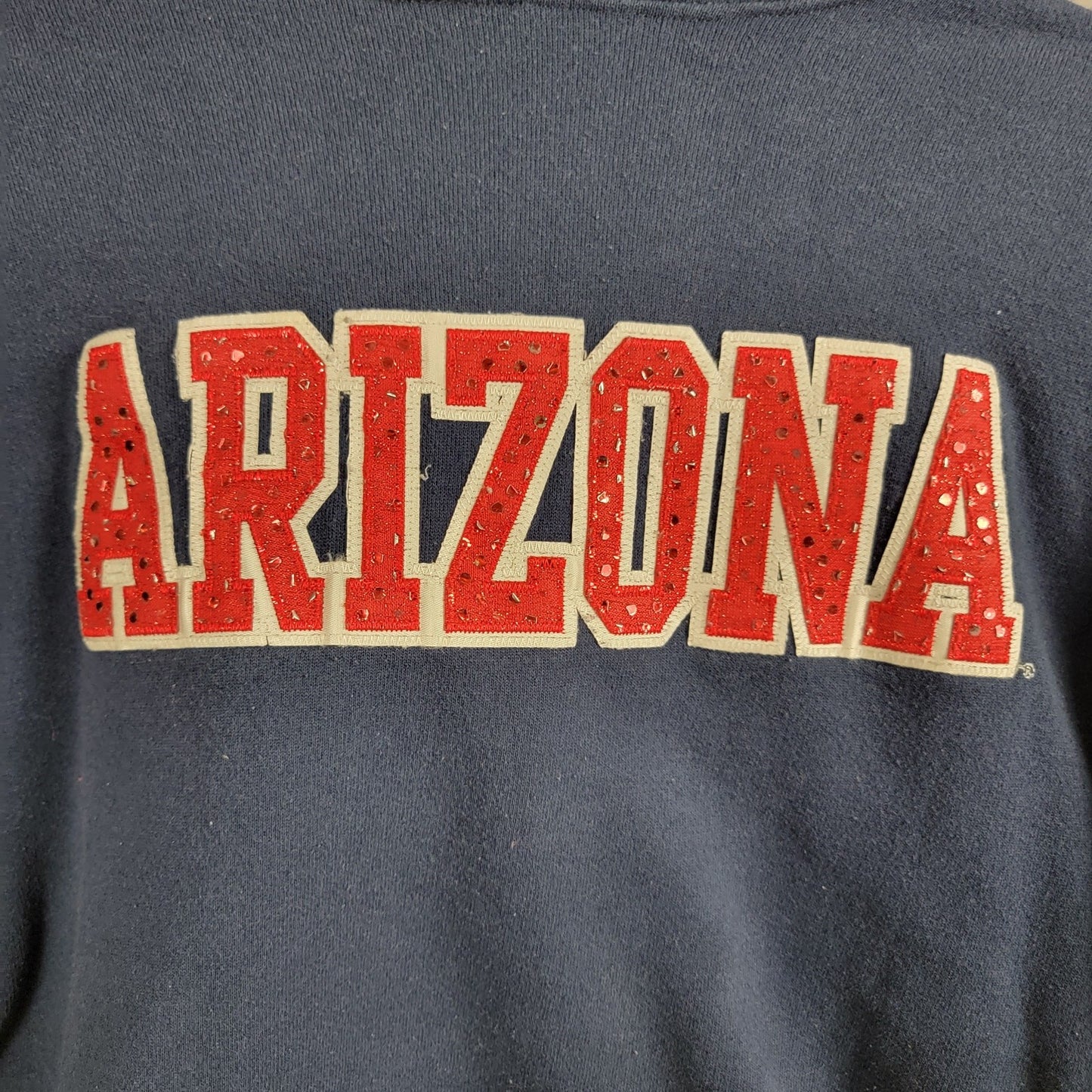 Vintage University Arizona Hoodie Navy Blue Large PreOwned College Callout 1344
