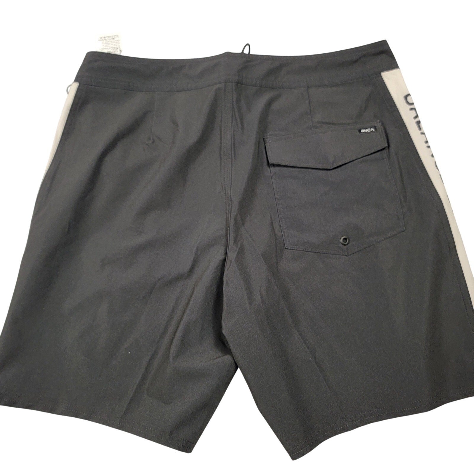 RVCA Apex Trunk 18″ Boardshorts Black Gray Side Panel Men’s Size 33 NWT1