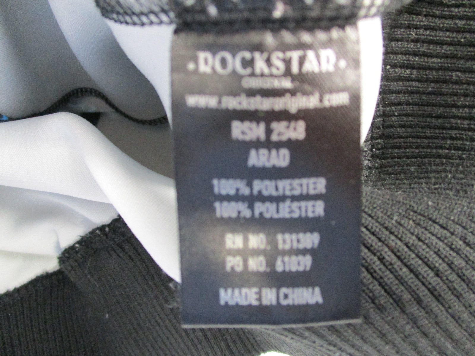 Rockstar Original Tracksuit Set Mens Large Black Blue Logo Track Sweatsuit Zip4