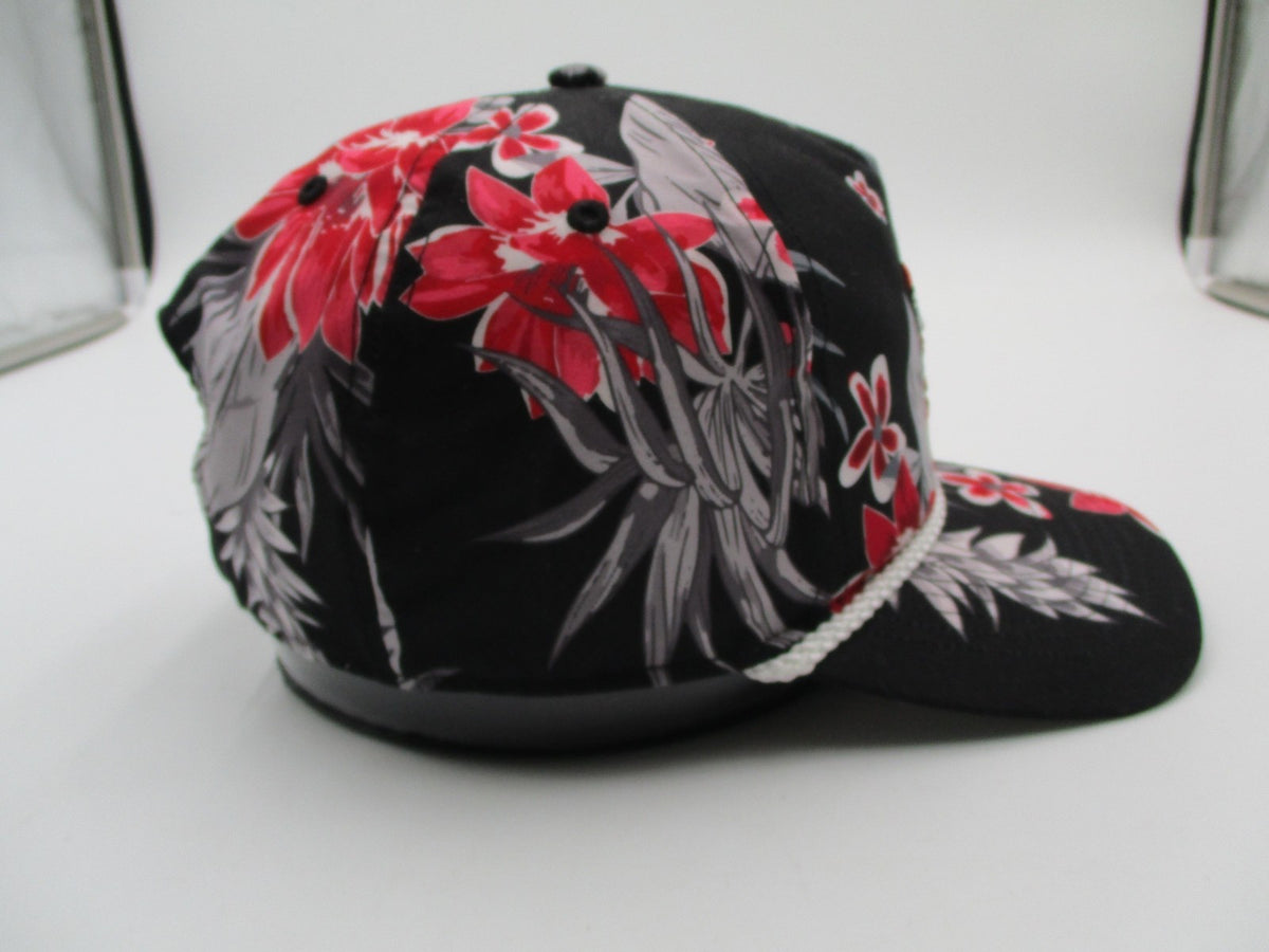 Chicago Bulls Hat Cap Snap Back One Size Floral Black NBA Basketball 47 Brand7