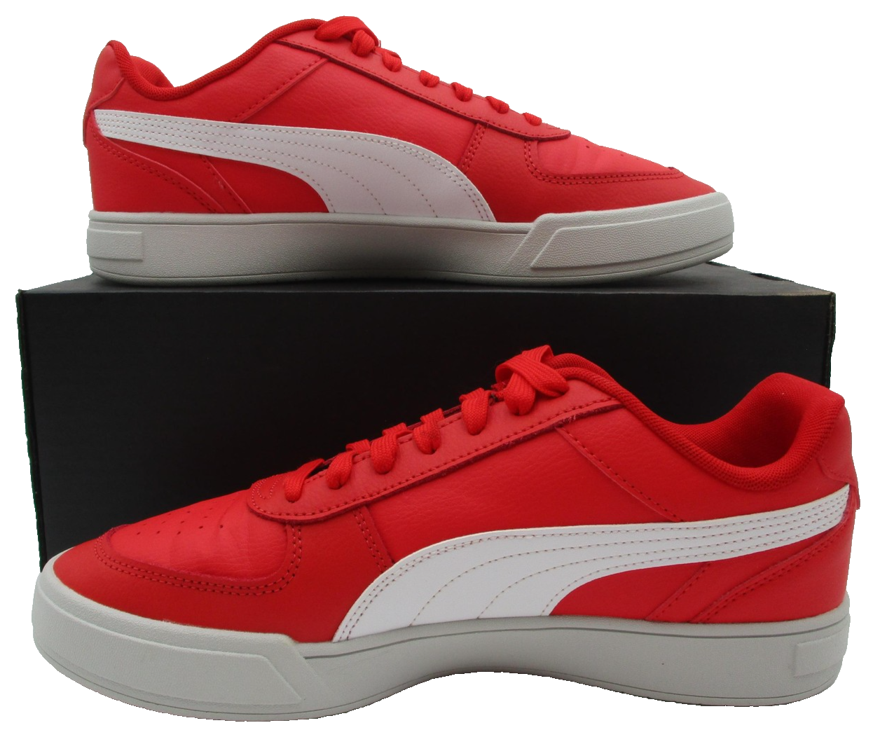 Puma Shoes Mens Sz 10 Red White Low Top Casual Colorblock Sneakers 38081019 1S81