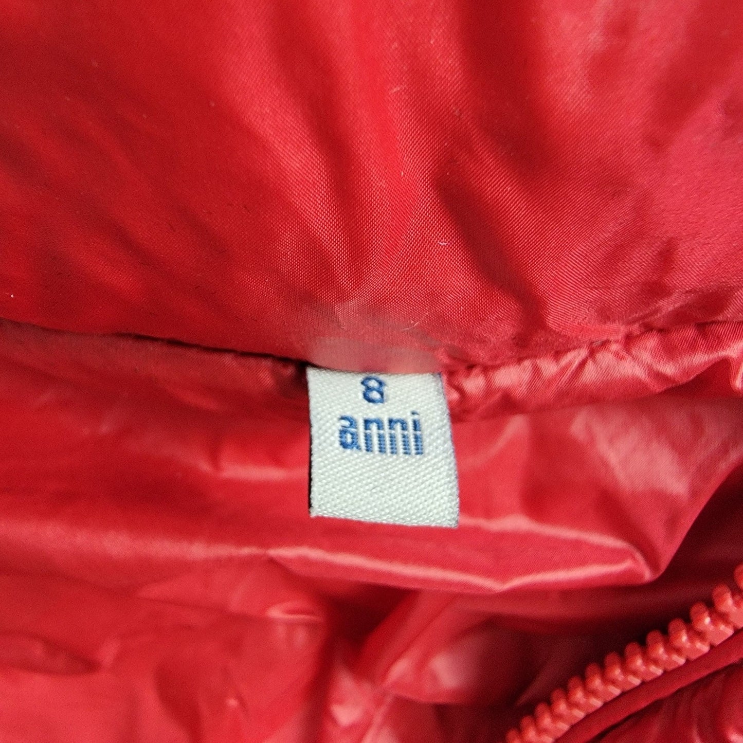 Moncler Kids Eliot Giubbotto Red Down Puffer Jacket Size 8