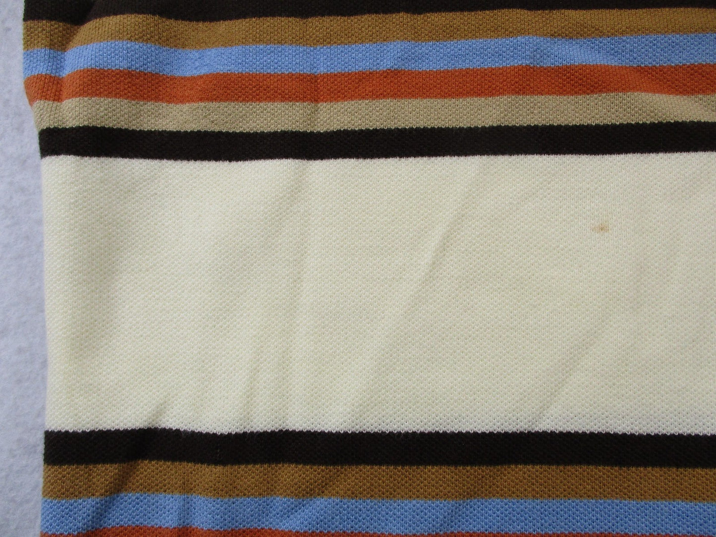 Ecko Unltd Hangin Out Polo Shirt Mens Large White Striped Short Sleeve Cotton13