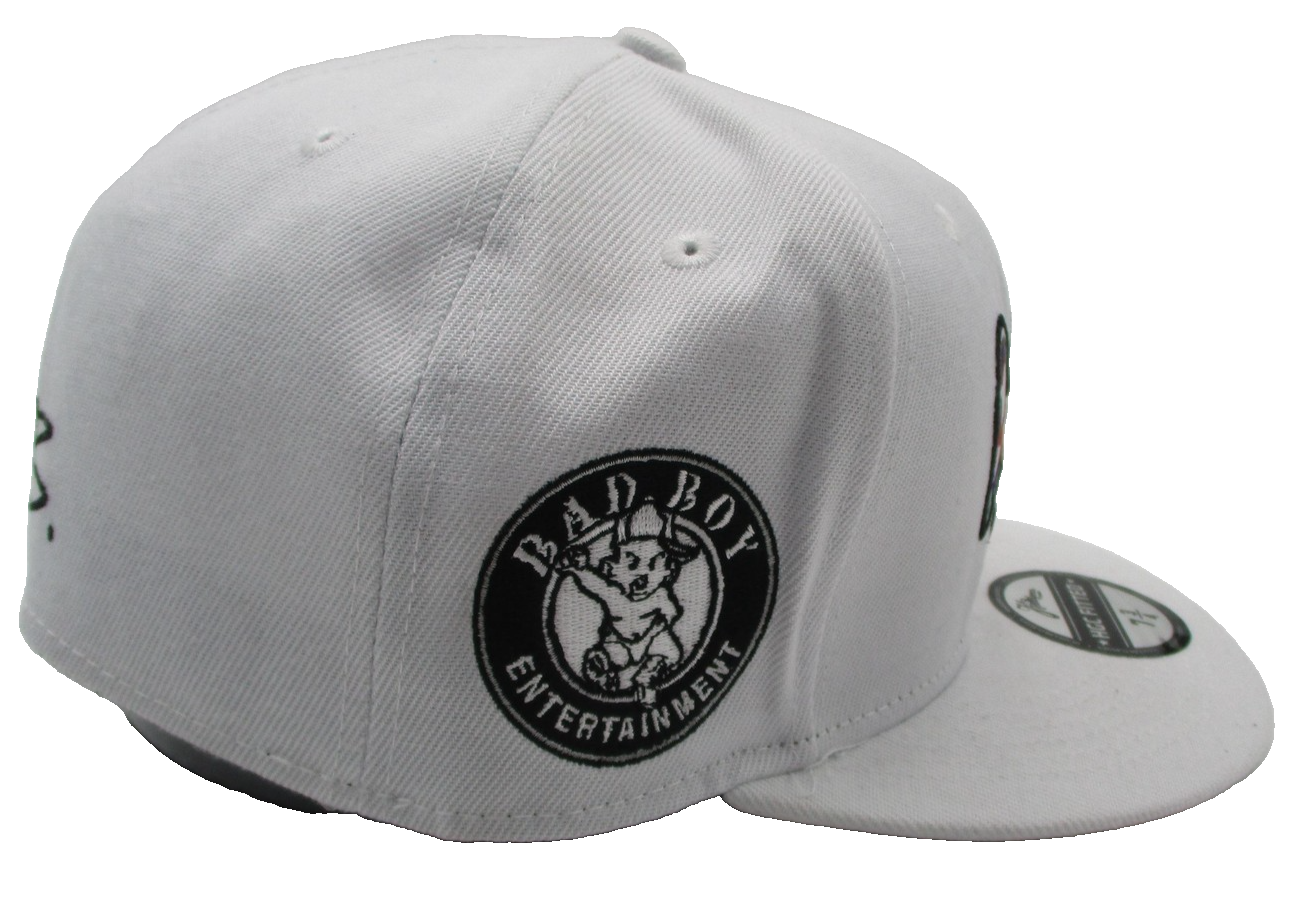 Notorious BIG Bad Boy Hat Cap Fitted Mens 7 3/4 White Headgear Classics Hip Hop3