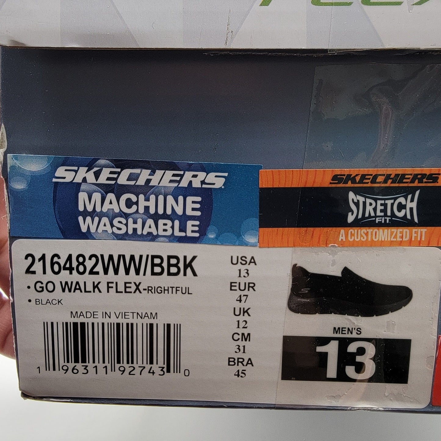 Skechers Go Walk Flex  Rightful Mens Sz 13 Slip in 216782WW/BBK7