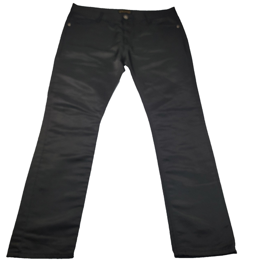 Platini Jeans Men 40 Black 5 Pocket Straight Leg Classic Casual Denim Pants 11980