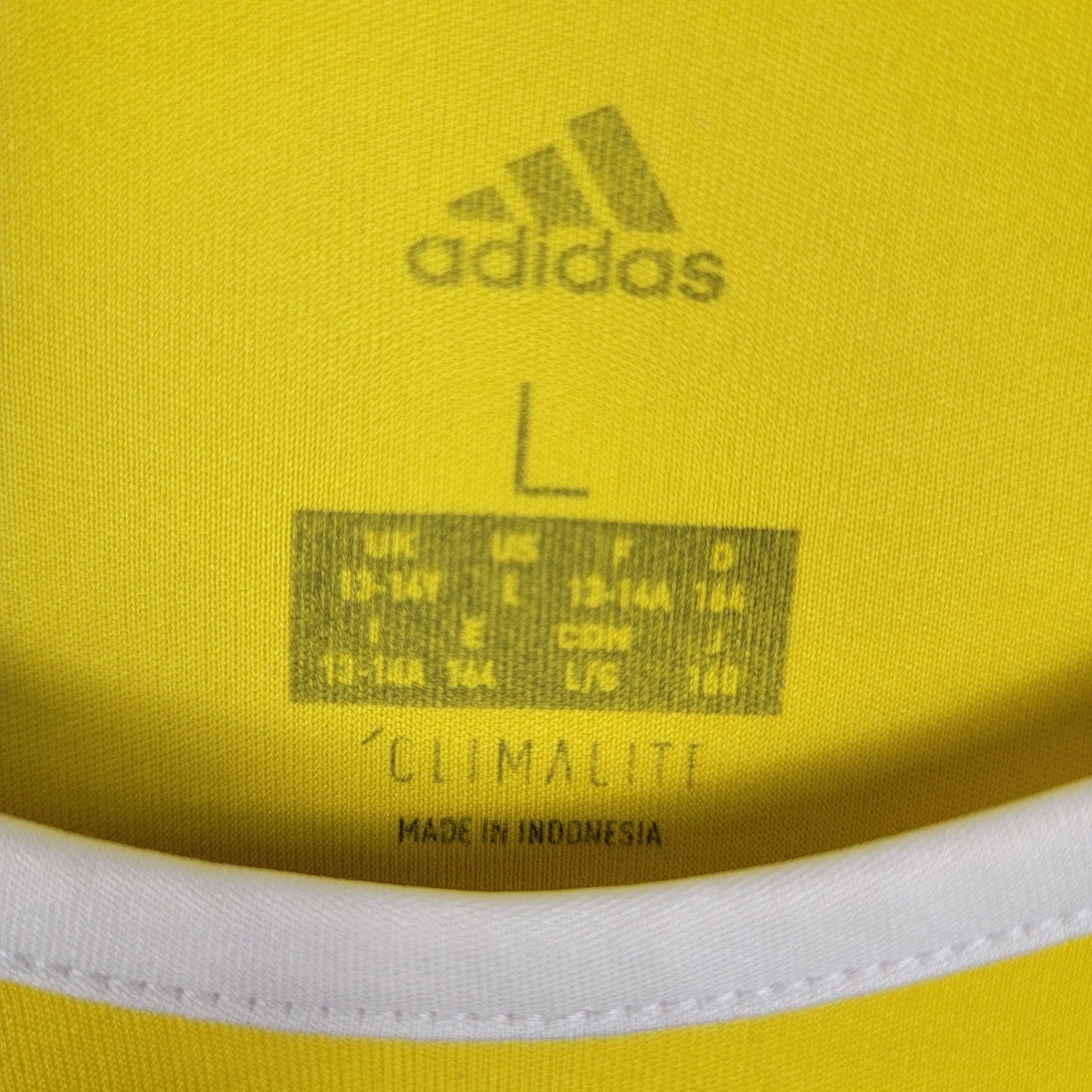 Adidas Climalite Burlingame Soccer Jersey #16 Yellow White 0204