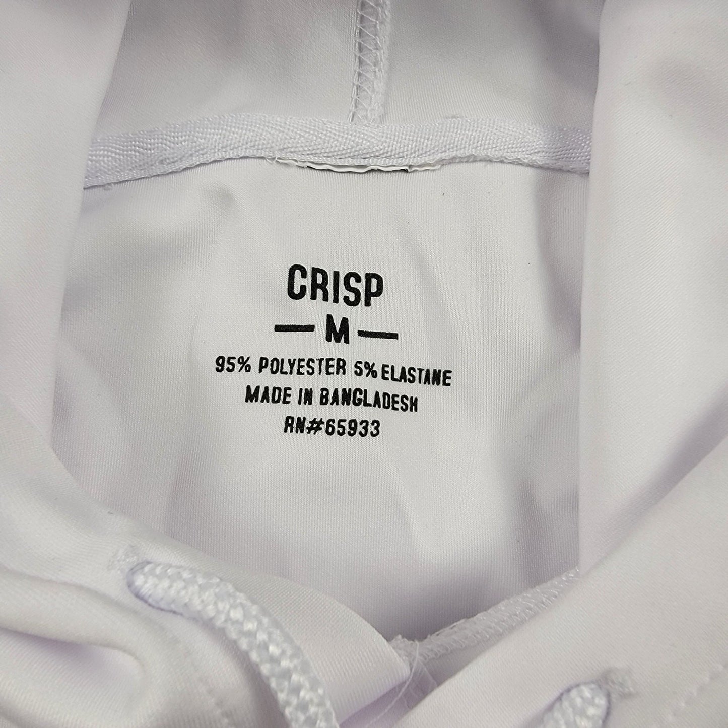 Crisp Men’s White Pullover Hoodie Sz M Minimalist Streetwear Clean Look New 7022