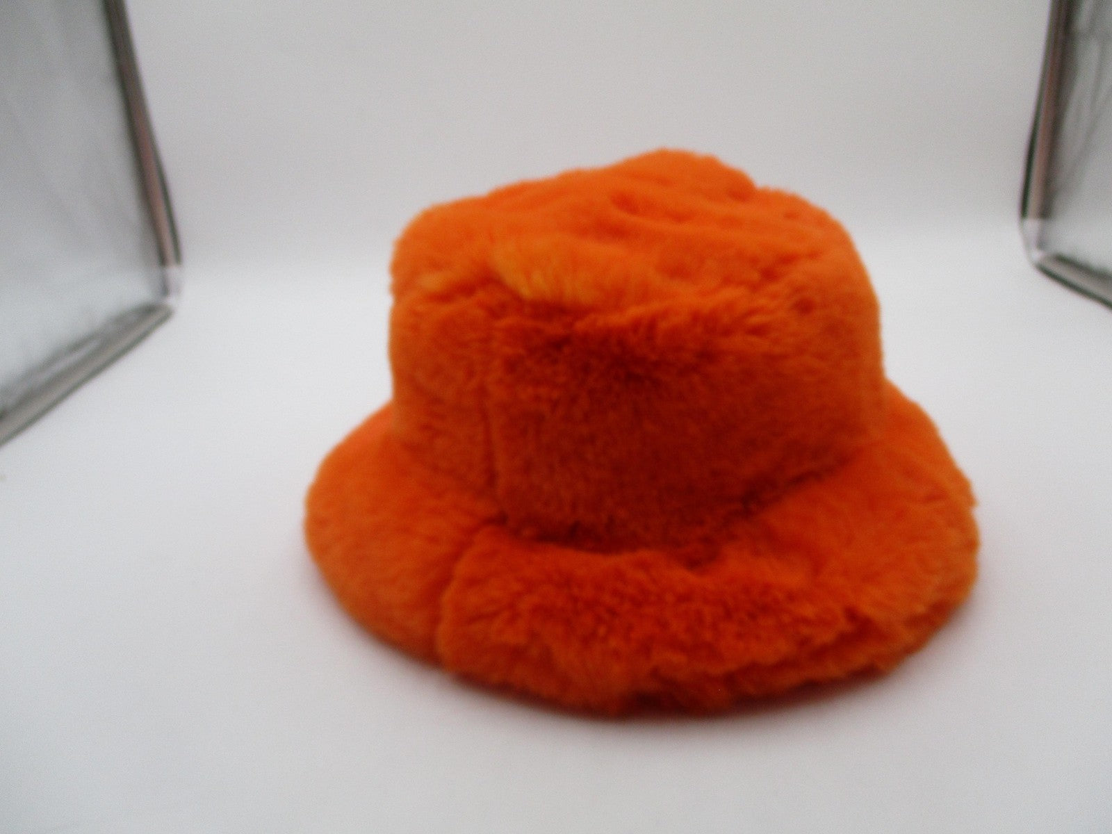 Faux Fur Hat Bucket Fuzzy Orange Soft Fleece Lined Warm Winter One Size Pimpin1