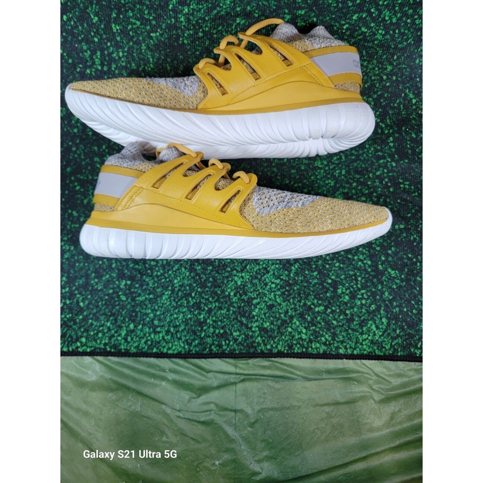 Adidas Mens Tubular Nova BB8407 'Yellow White' Lace Up Sneaker Shoes Sz 12