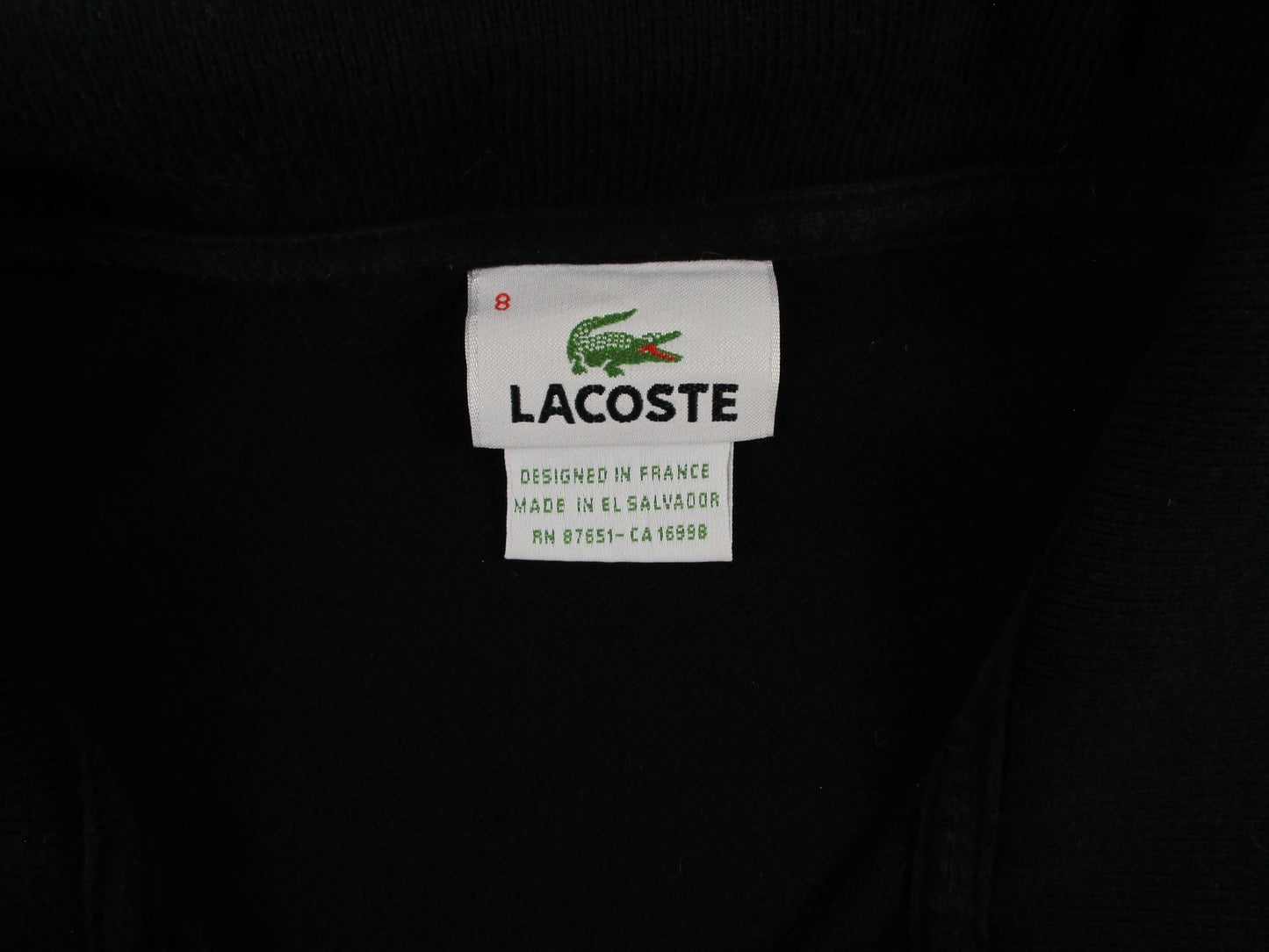 Lacoste Polo Shirt Mens 3XL Black 100% Cotton Crocodile Logo Short Sleeve Pique3