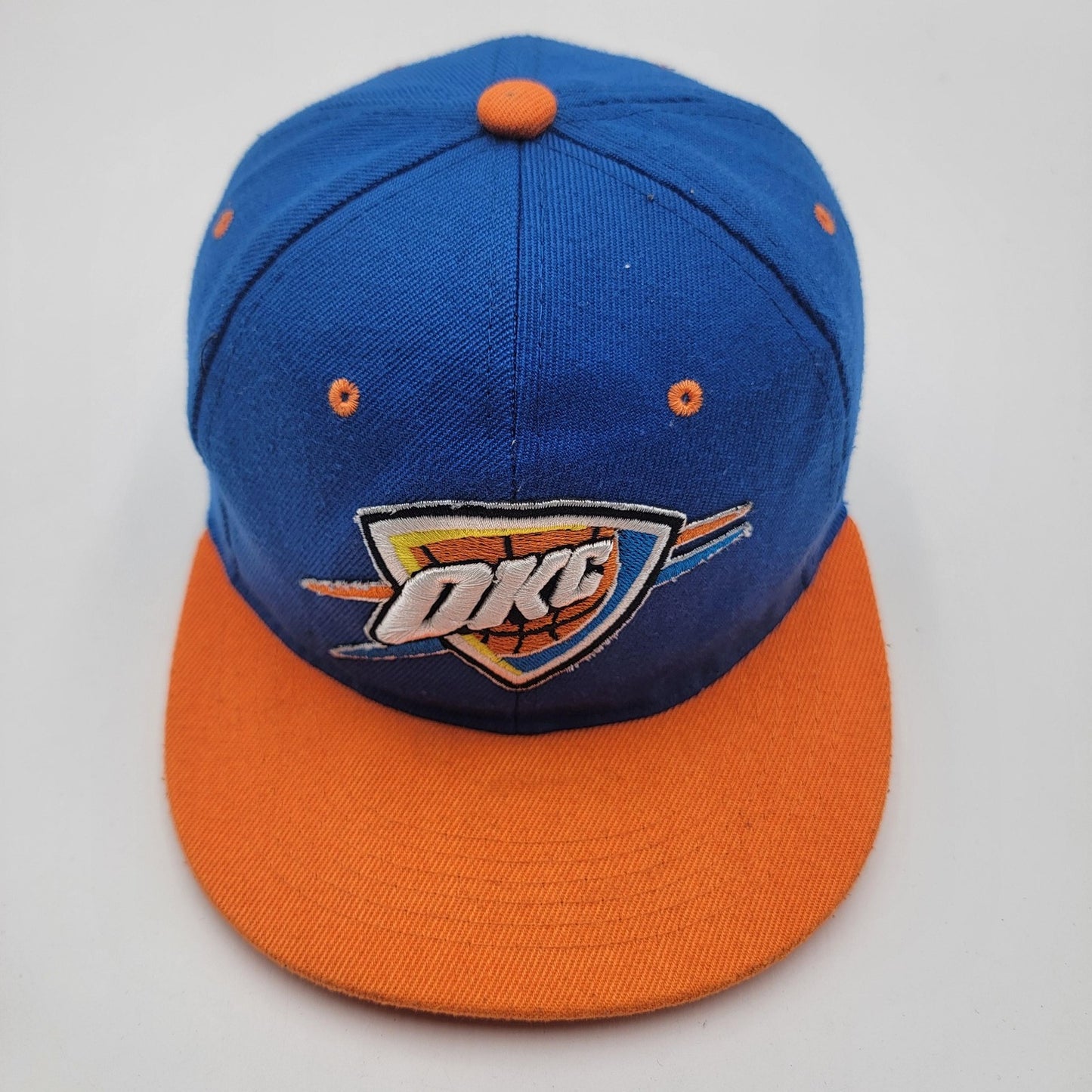 Oklahoma City Thunder Hat Cap Snap Back Blue Orange NBA Basketball Mens4