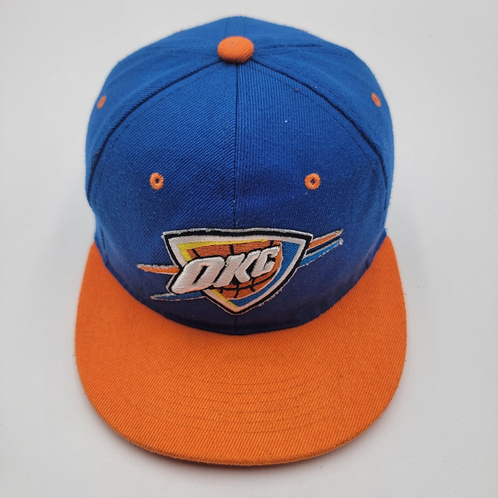 Oklahoma City Thunder Hat Cap Snap Back Blue Orange NBA Basketball Mens4