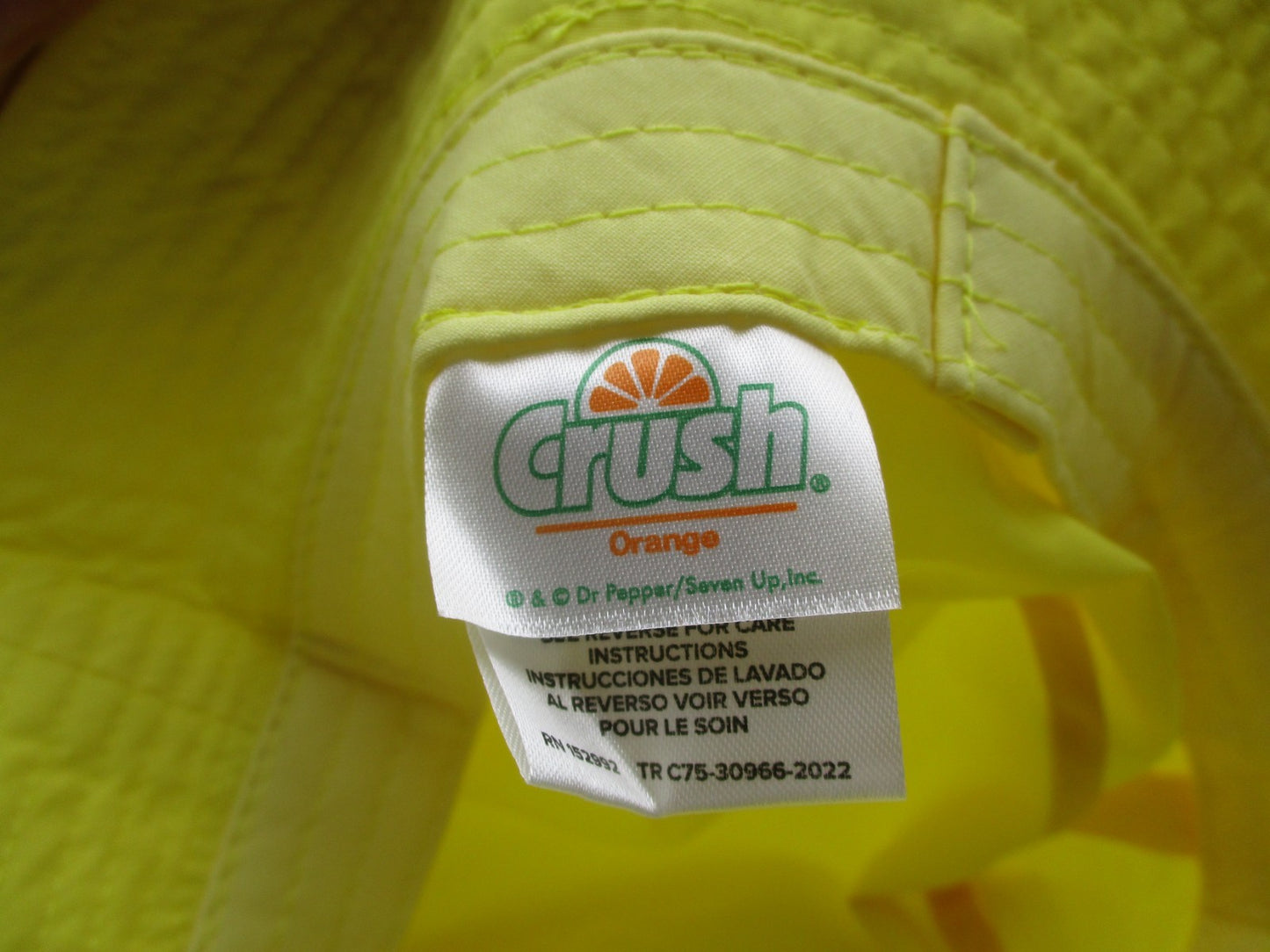 Crush Orange Soda Logo Bucket Hat NWT Yellow Nylon CultureFly One Size5