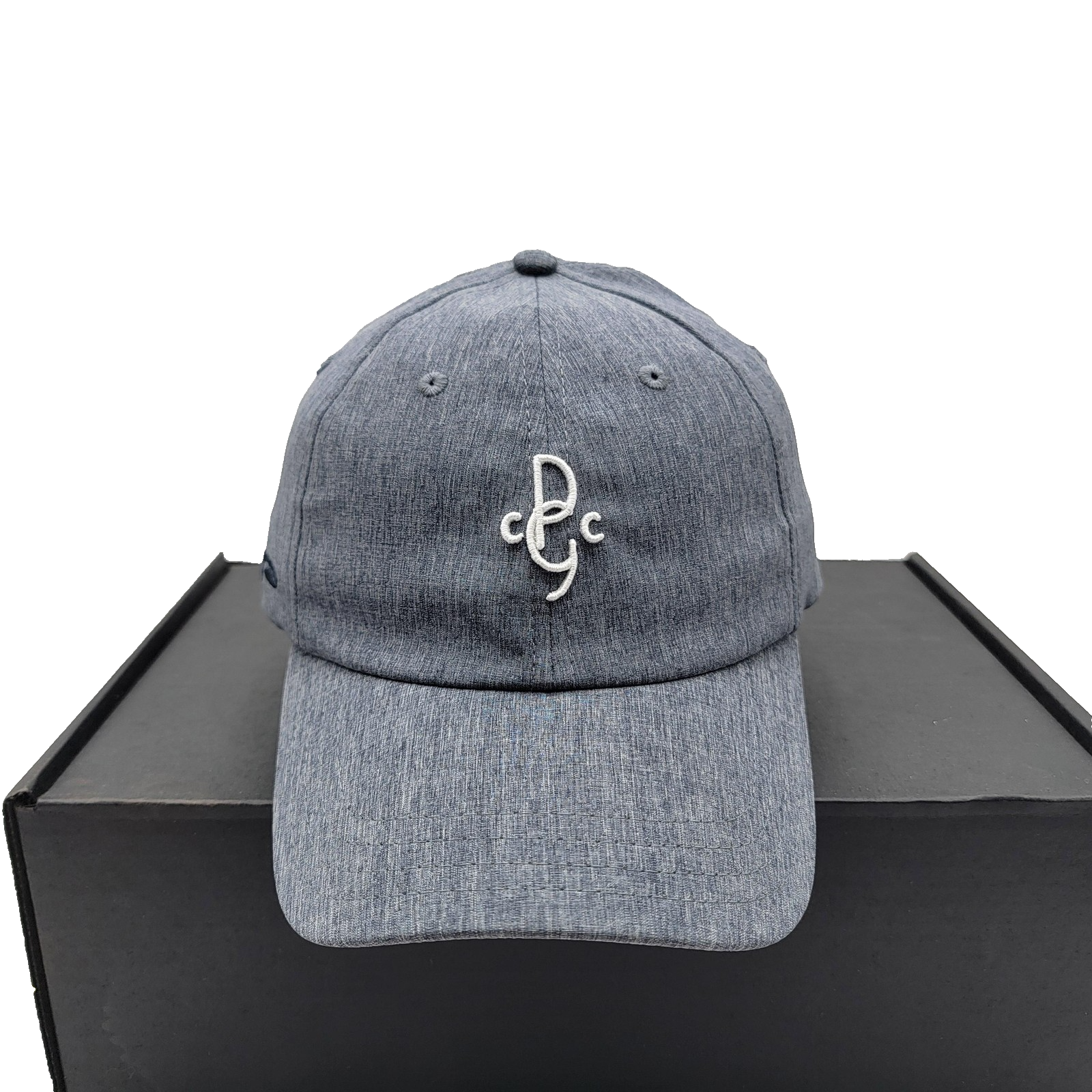 Pukka Hat Cap Strap Back Gray Heather Embroidered PG Logo Golf Athletic Mens0
