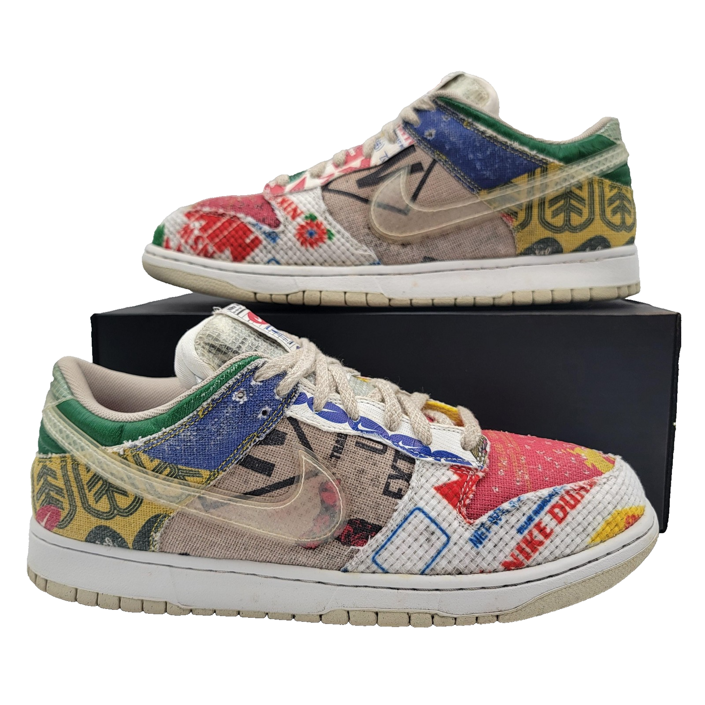 Nike Dunk Low Shoes Mens Size 12 City Market DA6125-900 Art Sneakers