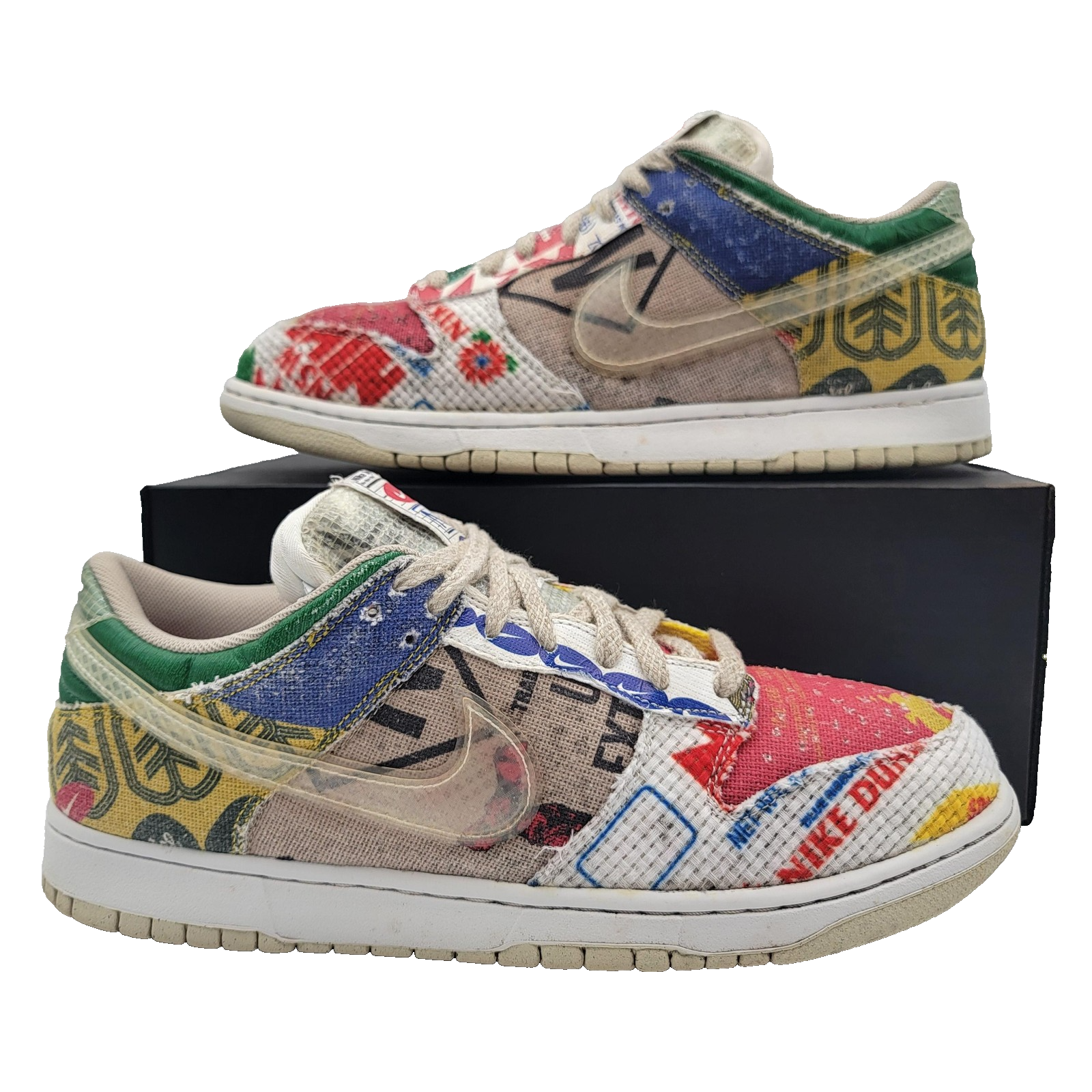 Nike Dunk Low Shoes Mens Size 12 City Market DA6125-900 Art Sneakers