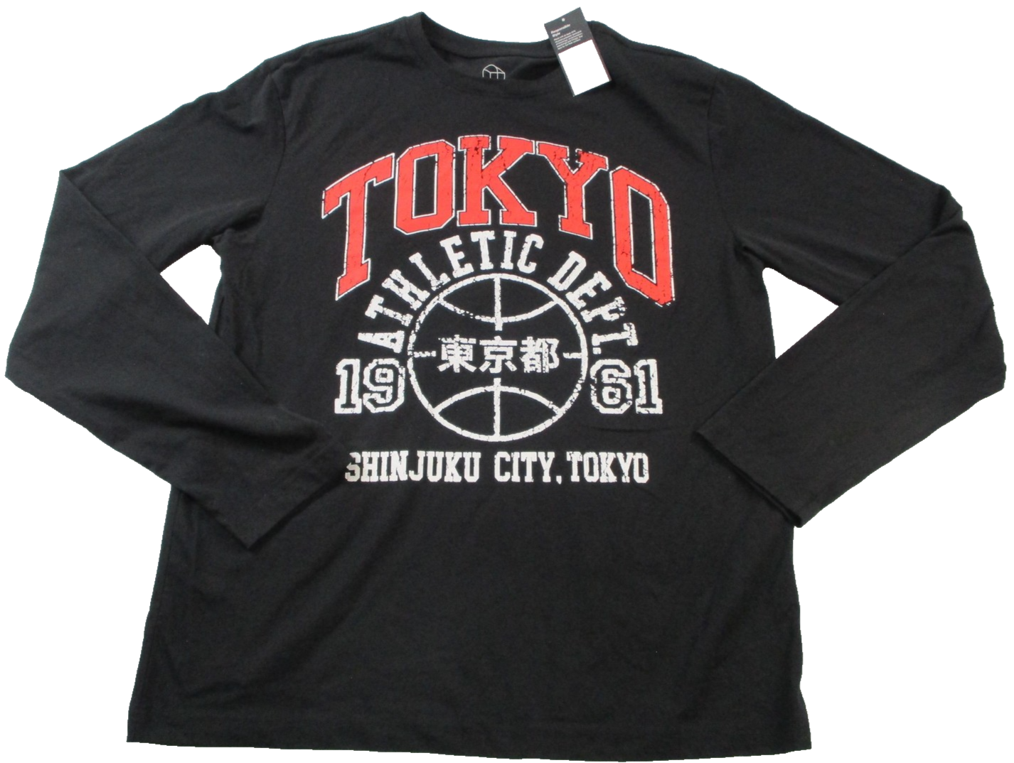 Original Use Shirt Men Medium Black Tokyo Athletic Dept Graphic Long Sleeve 15130
