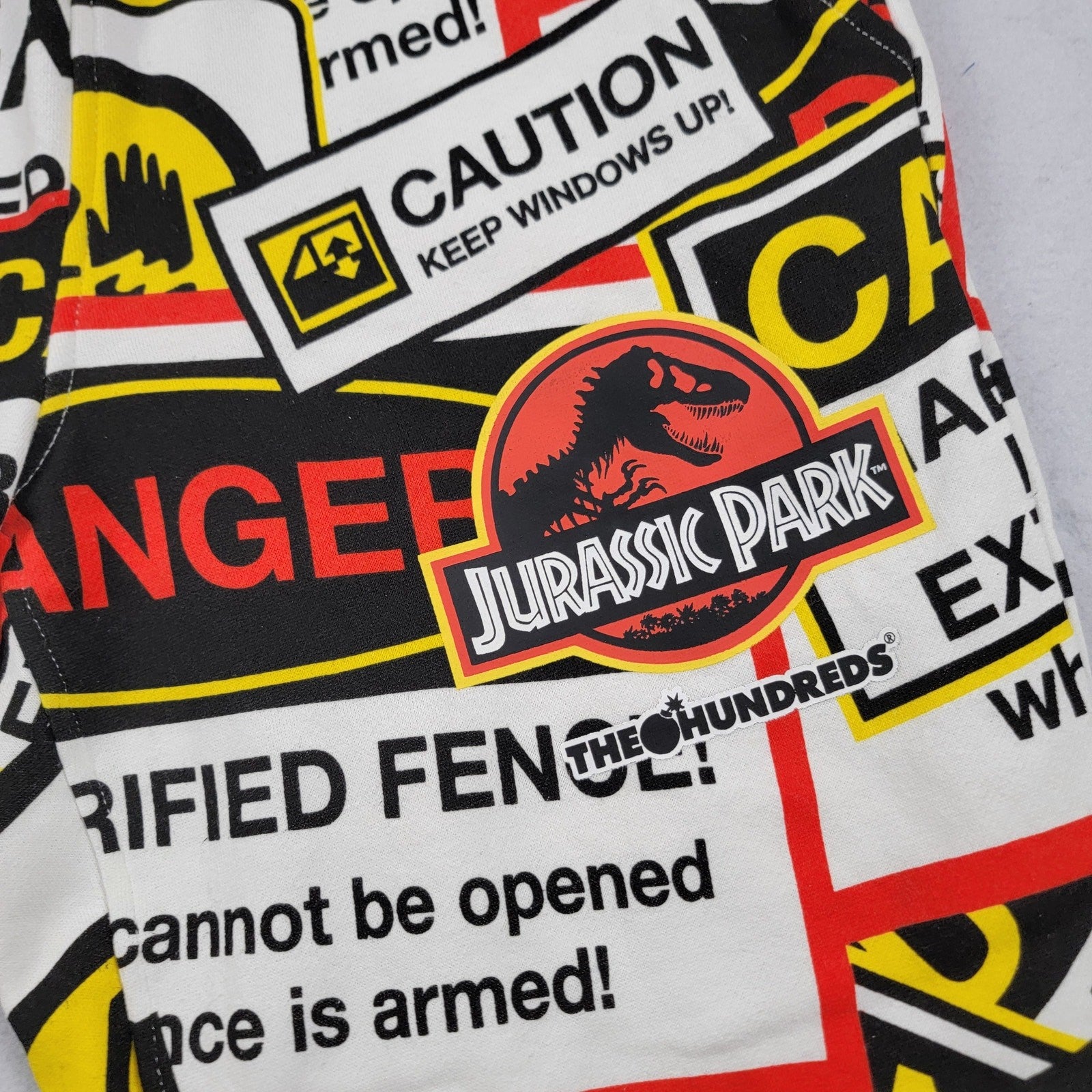 The Hundreds x Jurassic Park Mens Joggers White Sz M