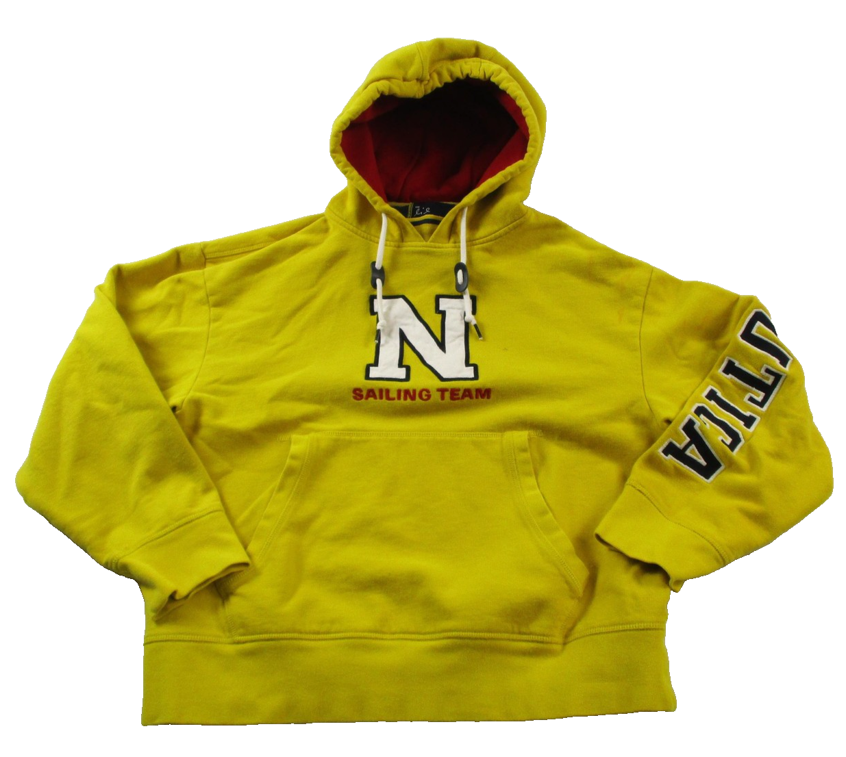 Nautica Lil Yachty Hoodie Mens Medium Yellow Sailing Team Graphic Pullover 14810