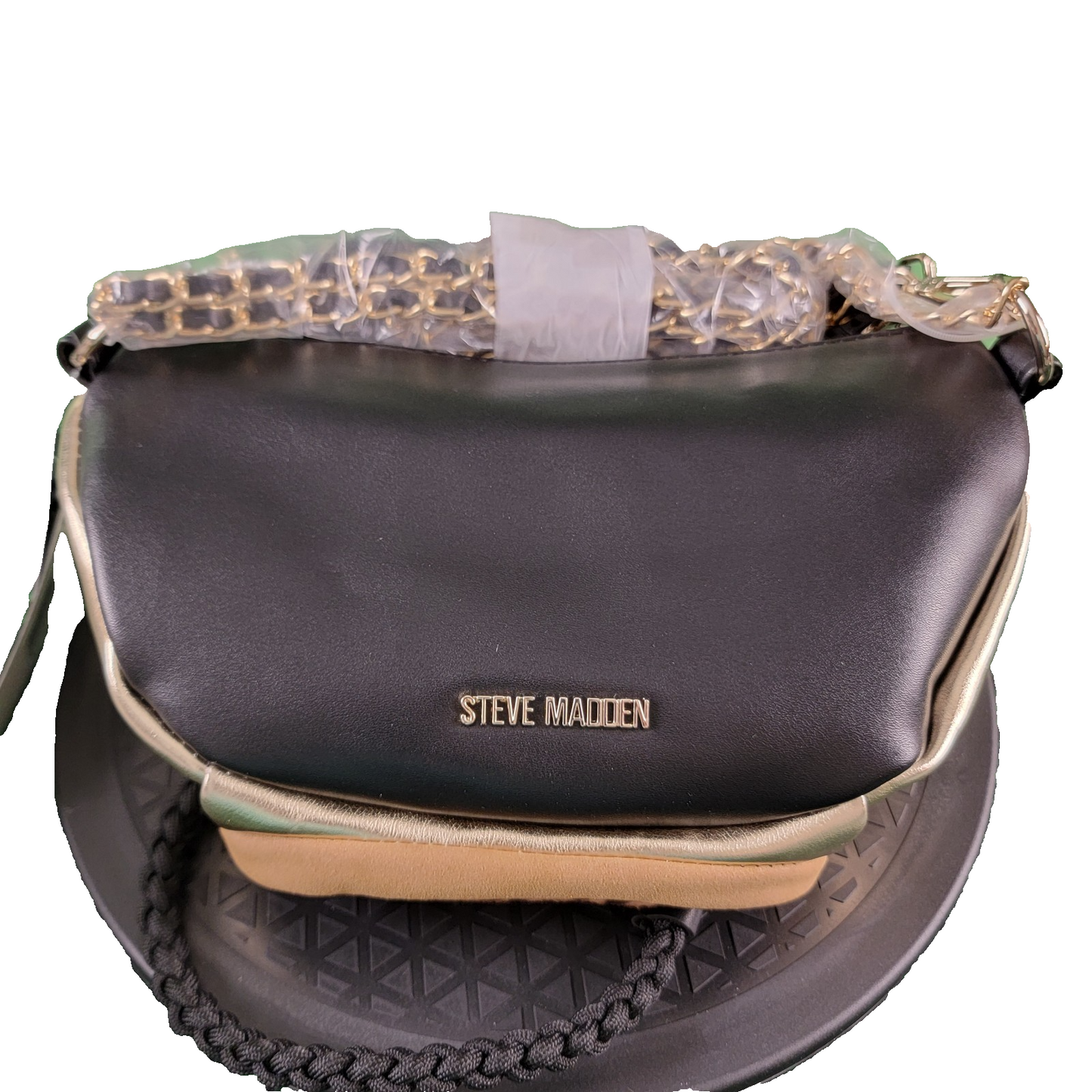 Steve Madden BSummit Animal Convertible Belt Bag Leopard Gold Black NWT1