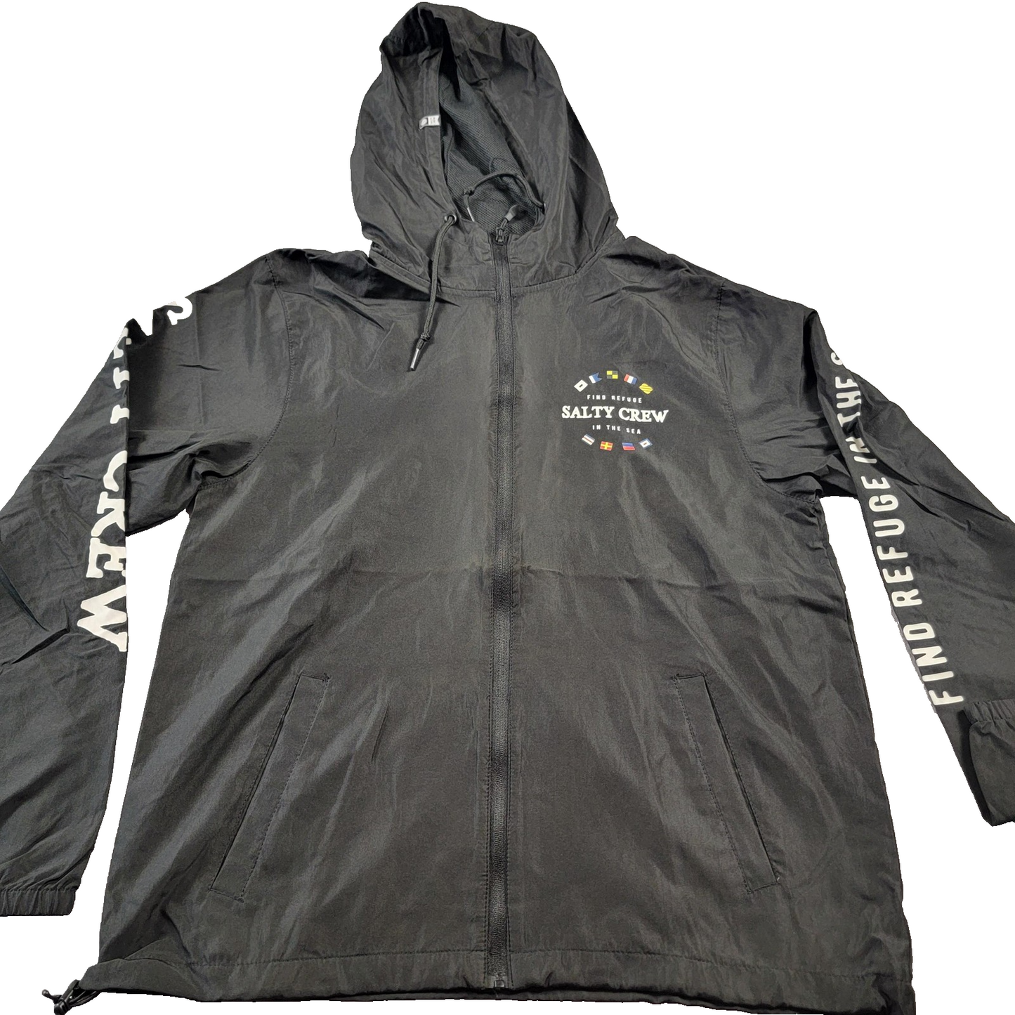 2 Pack Bundle Salty Crew Jacket Mens Medium Hooded Windbreaker Lightweight