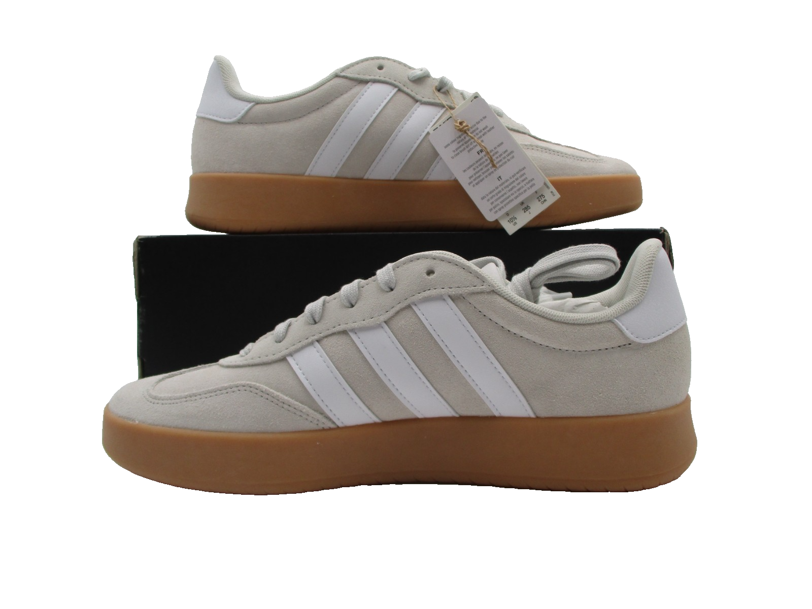 adidas Barreda JR1325 Men’s Size 10½ Light Grey Gum Sole NIB Sneakers1
