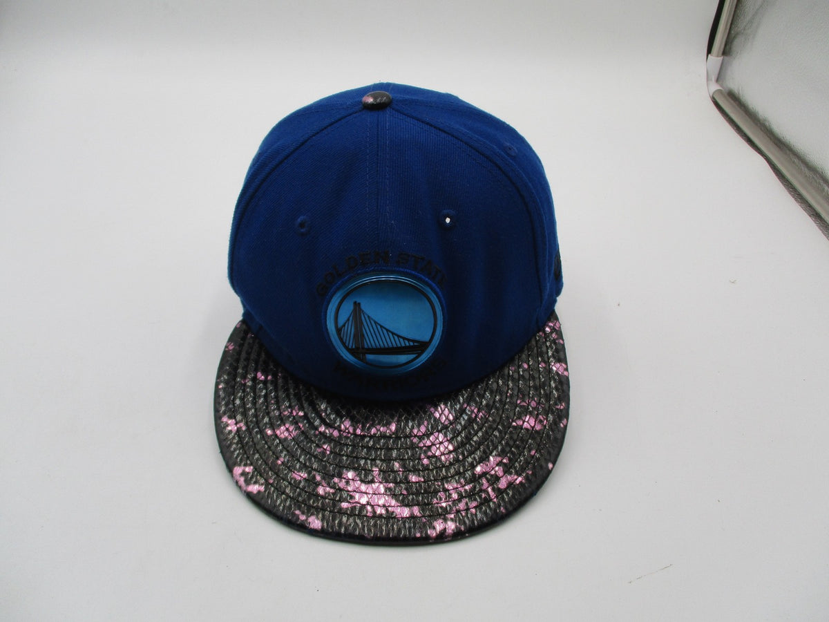 Golden State Warriors Hat Cap Strap Back One Size Blue Black NBA Mens New Era1