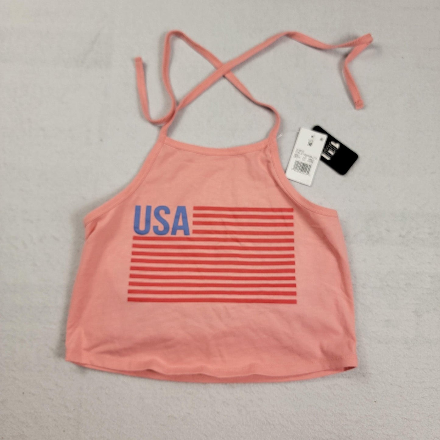 Sanrio Keroppi Forever 21 Tee Womens Medium Graphic Crop 2 Pack USA Halter 11225