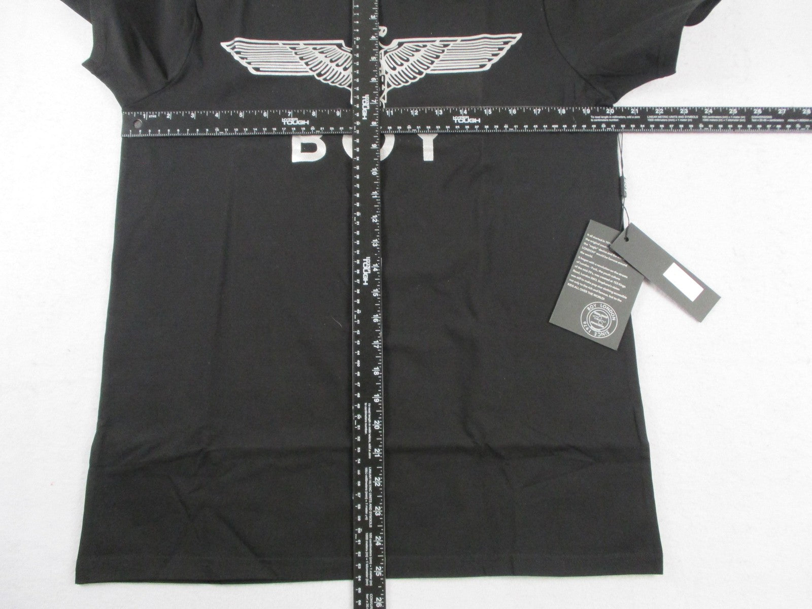 Boy London Shirt Mens Medium Black Eagle Logo Graphic Stretch Tee Punk 1305077