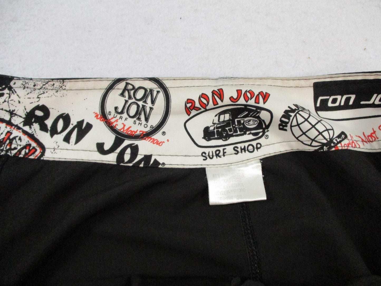 Ron Jon Surf Shop Board Shorts Mens Size 34 Black Quick Dry Surf Swim Trunks5