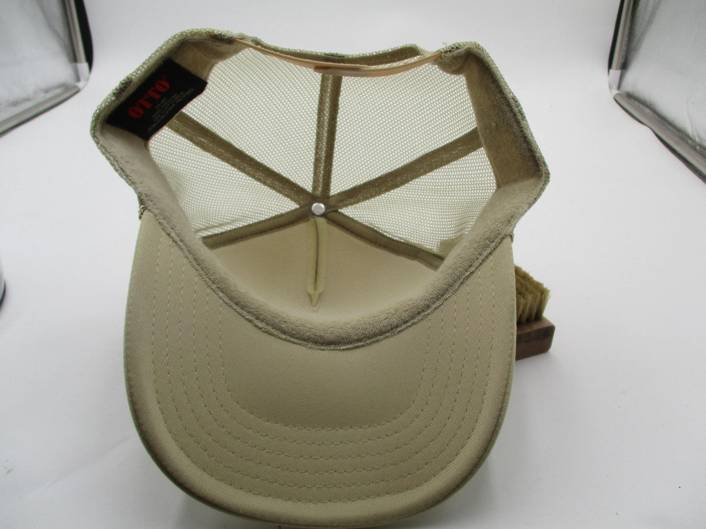 Otto Cactus Desert Hat Cap Snap Back Mens One Size Beige Trucker Mesh Patch12