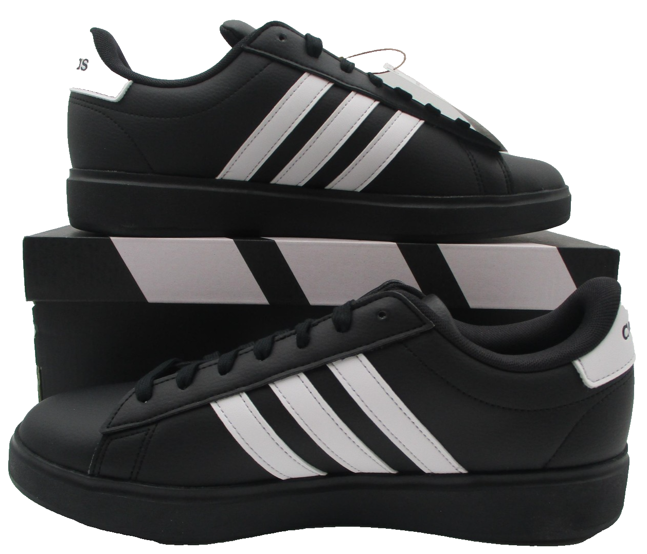 Adidas Grand Court 2.0 Cloudfoam Shoes Mens Size 10 Black White Sneaker JR05461