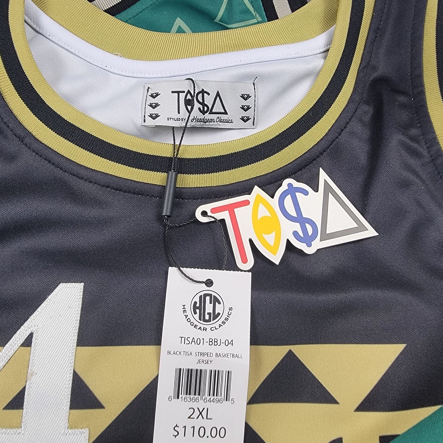 Headgear Classics TISA Basketball Jersey 2Pack XXL Black & Green NWT 74