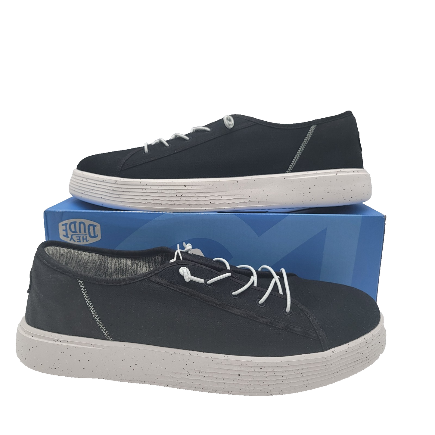 Hey Dude Cody M Sport Mesh Black White Sz 15 Mens Sneakers Casual Shoes NIB0