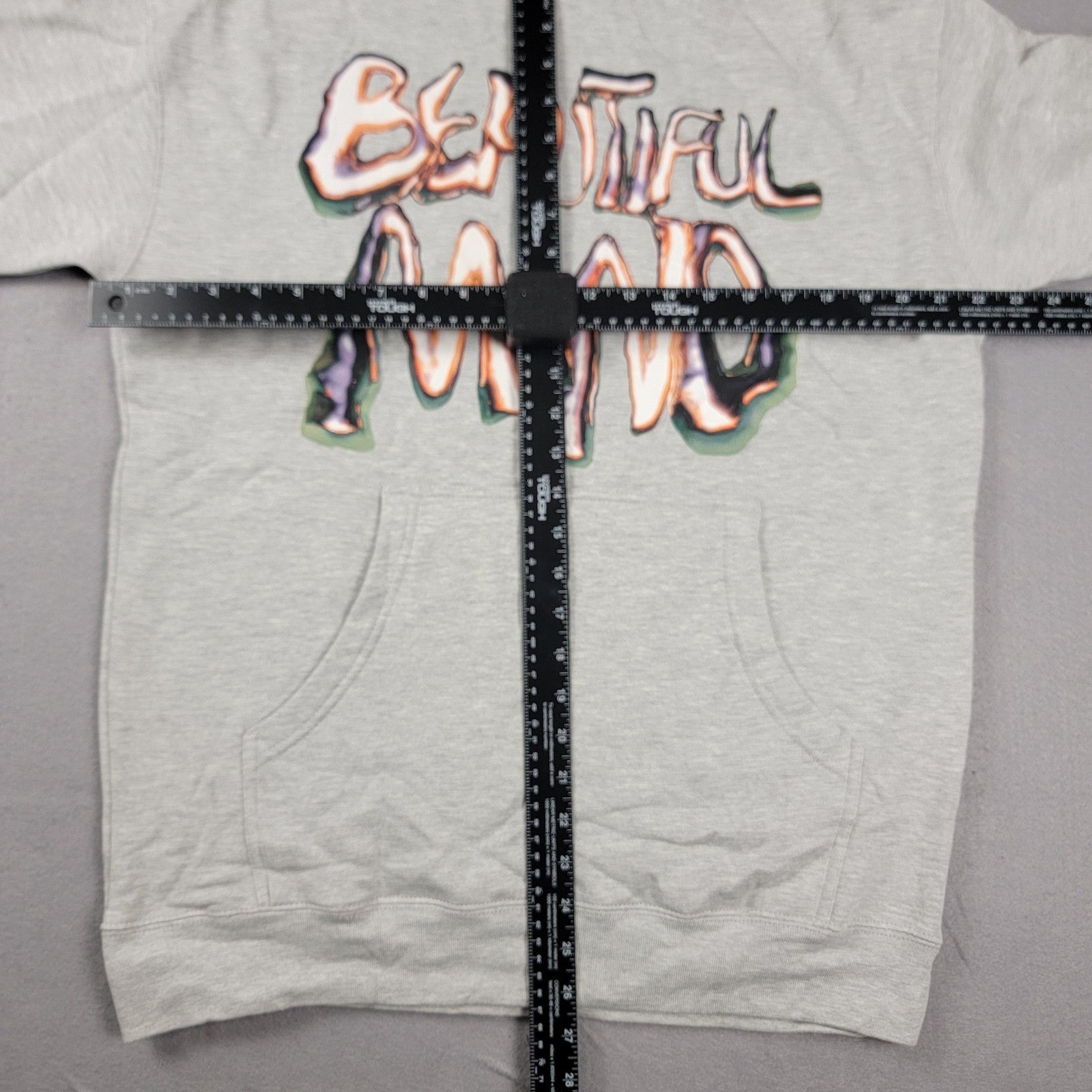 Rod Wave Beautiful Mind Hoodie Medium Gray Butterfly Graphic Rap Pullover