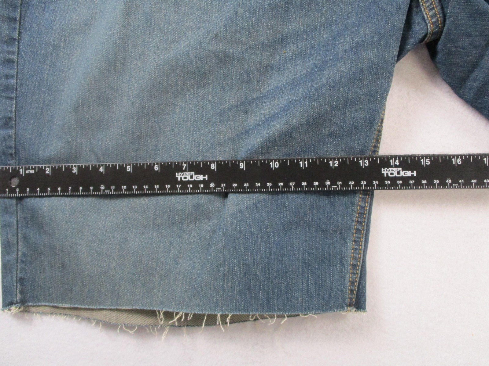 Levi's 559 Shorts Mens 56 Blue Denim Cutoff Raw Hem Big & Tall Bermuda 14209