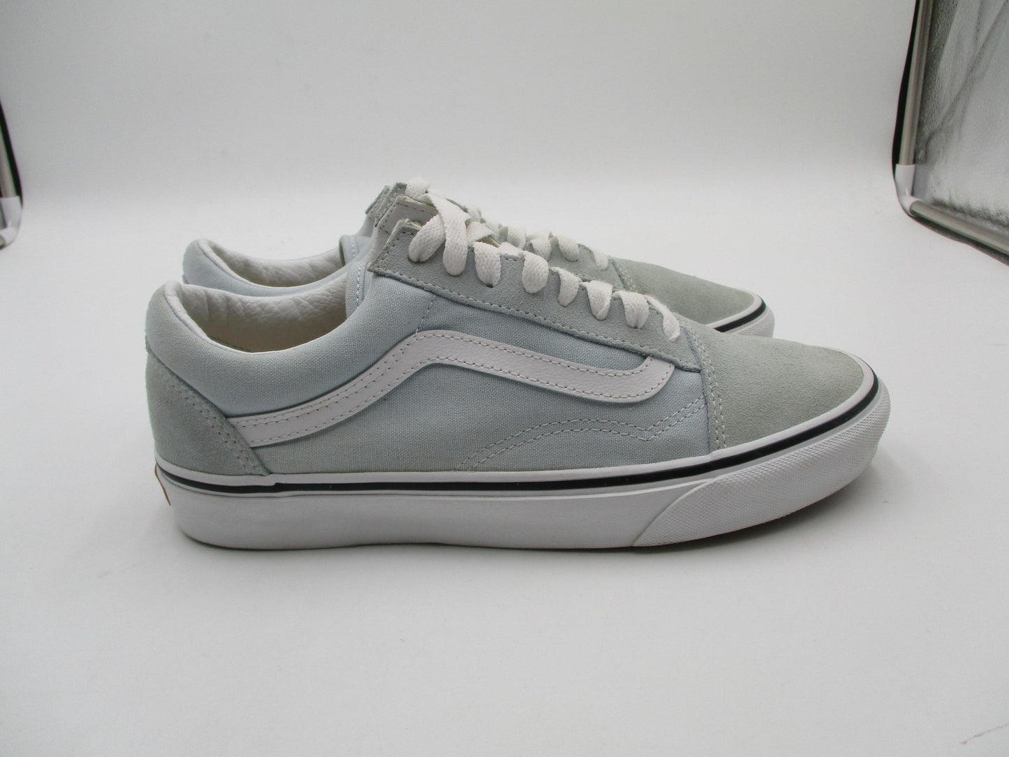 Vans Old Skool Shoes Mens Size 7 Blue Suede Canvas Low Top Skate 751505 Sneakers3