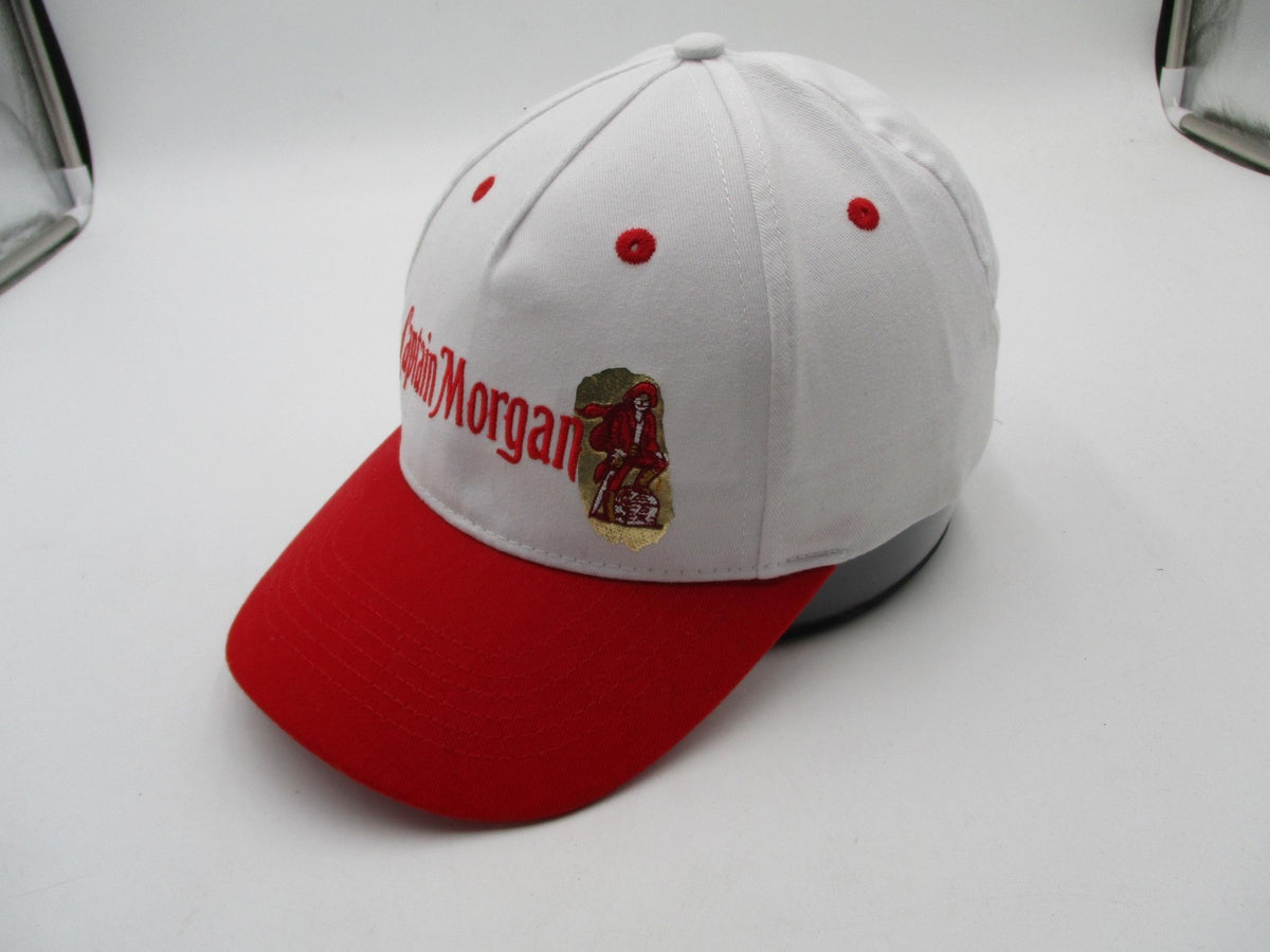 Captain Morgan White Red Adjustable Snapback Hat One Size Rum Distillery Cap4