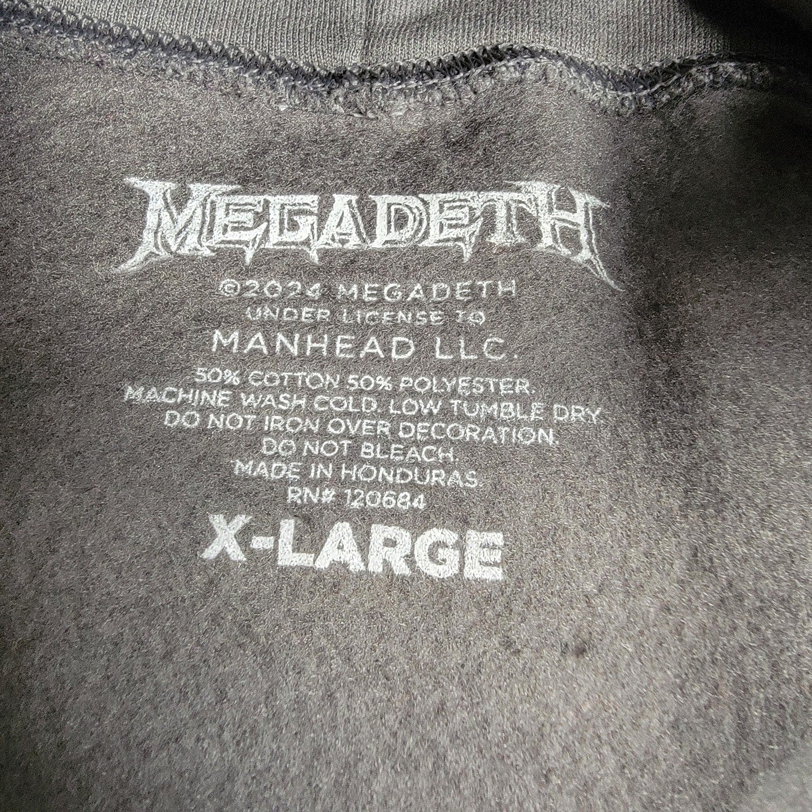 Megadeth Black Hoodie Mens Size XL