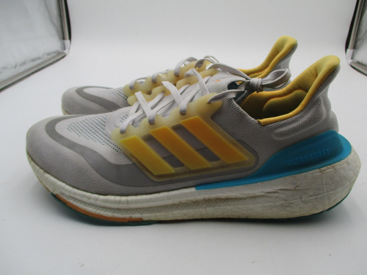 Adidas UltraBoost Light Shoes Mens Size 13 Gray Yellow Blue Running IE17583