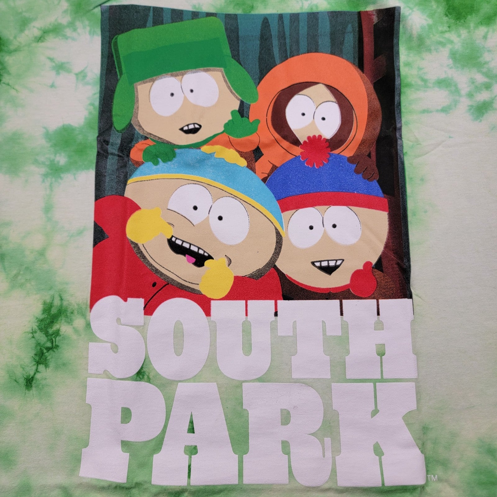 South Park Green TieDye TShirt 2XL  Brand New!2