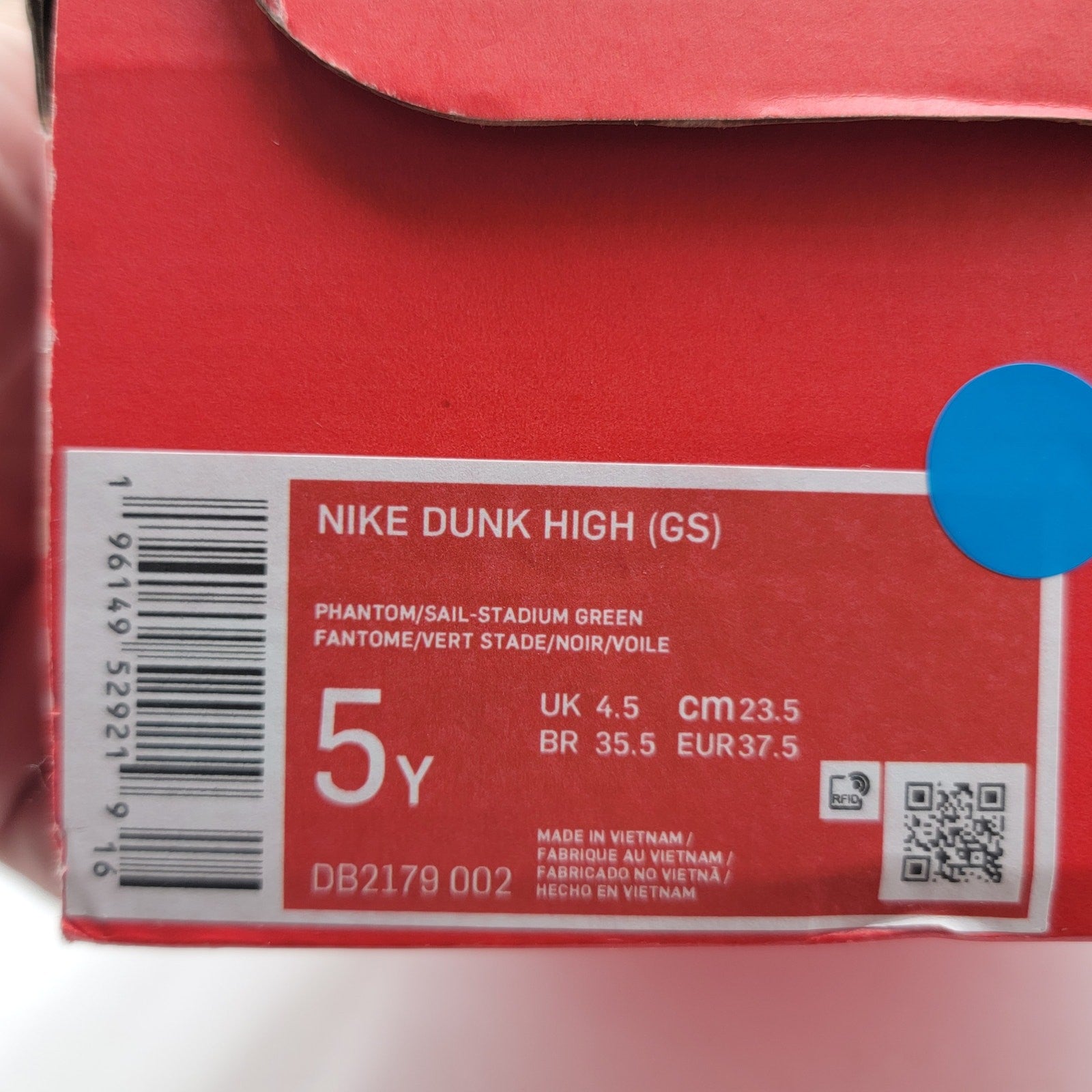 Nike Dunk High GS Phantom Stadium Green - Size 5Y (6.5W)8