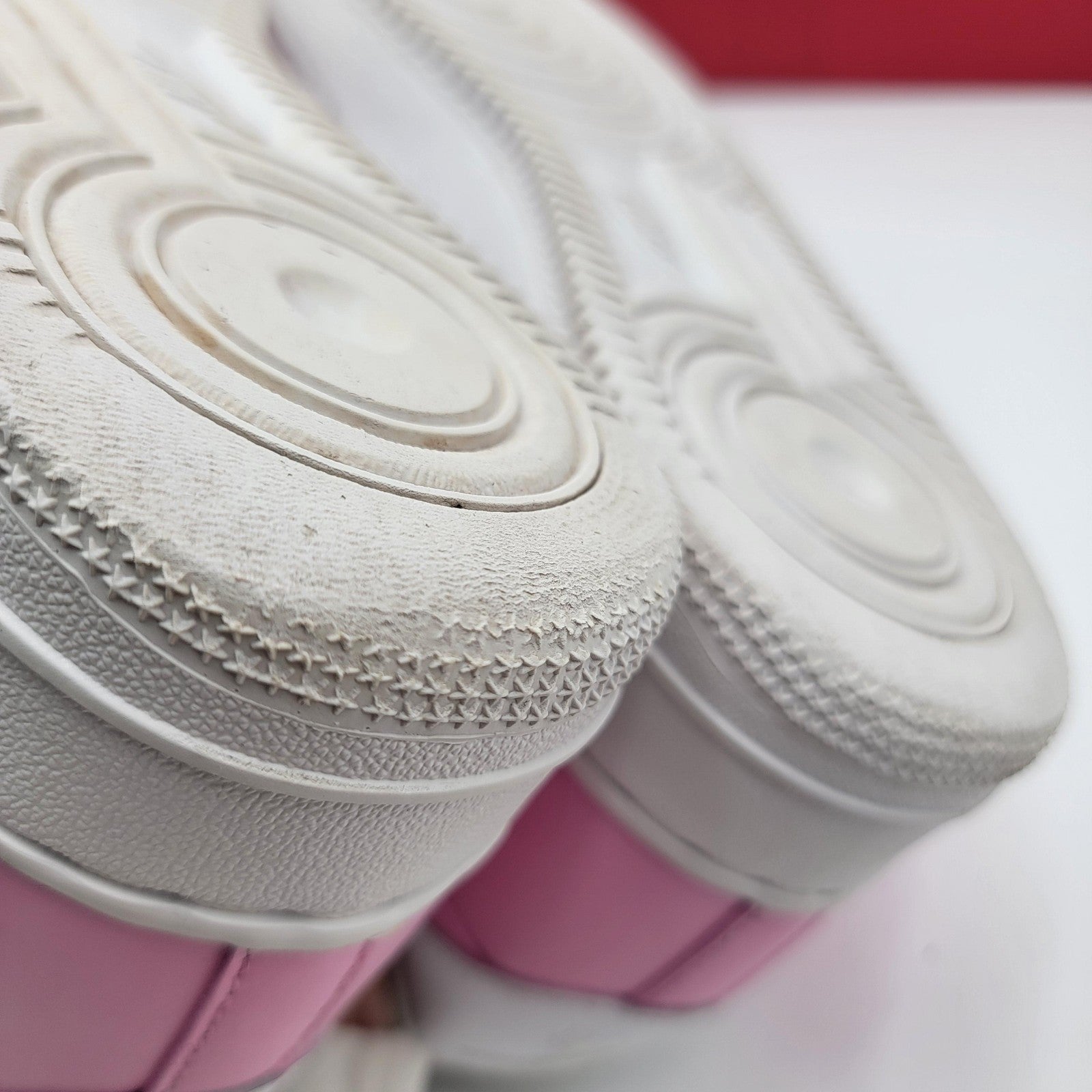 Nike Air Force 1 Low Shoes Mens Size 12 Pink White MBM Rope Laces Custom (1C6)9